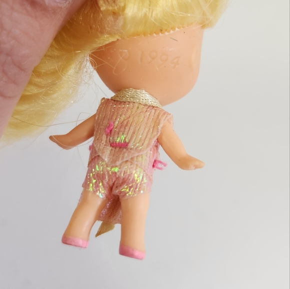 Vintage 1994 Little Kiddles Blonde Doll Pink Jewel - Picture 5 of 5